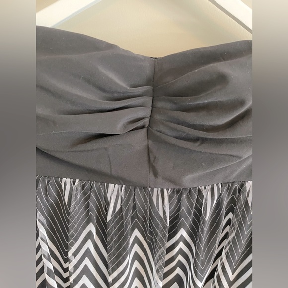 New Noir Black & White Strapless Cocktail Dress - Picture 2 of 6